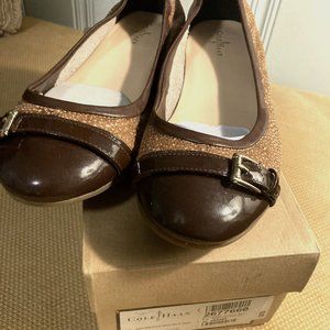 Cole Haan Air Reesa Buckle Ballet Flats in Chestnut, new in box  sz 9.5